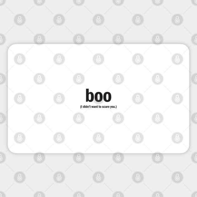 boo - black copy Sticker by KneppDesigns